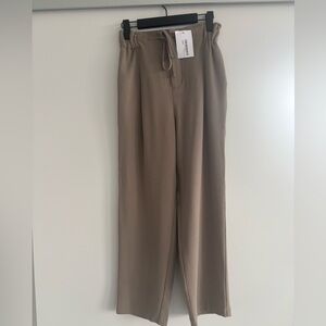 NWT - Drawstring Dress Pants by Oak + Fort in taupe